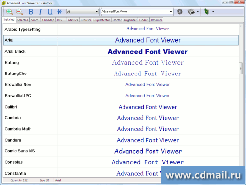 �������� Advanced Font Viewer