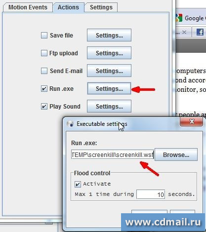 ���� Settings �� ������� Actions